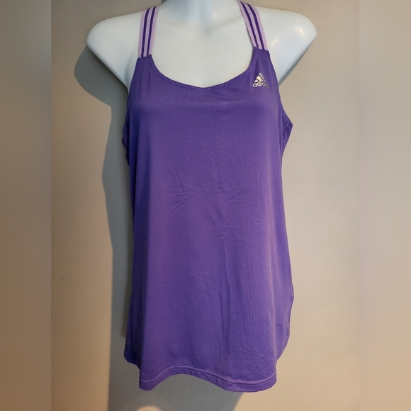 Adidas Purple Sleeveless Tank Top, Size Small - Picture 1 of 7